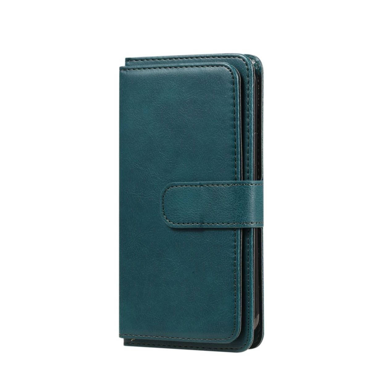 Image of Samsung Galaxy S22 Ultra 5G Leder Wallet Etui Tasche mit 10 Kartenfächern - Grün bei Apfelkiste.ch