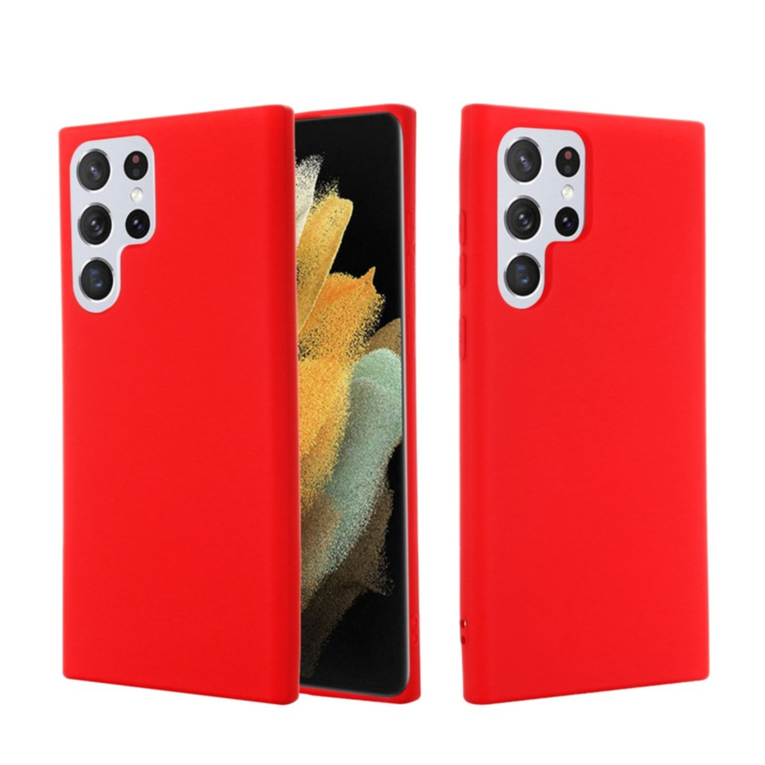 Image of Samsung Galaxy S22 Ultra 5G Silikon Case Hülle - Rot bei Apfelkiste.ch