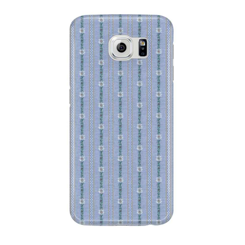 Image of Samsung Galaxy S6 Hülle Edelweiss im Schweizer Schwinger Design - Blau bei Apfelkiste.ch