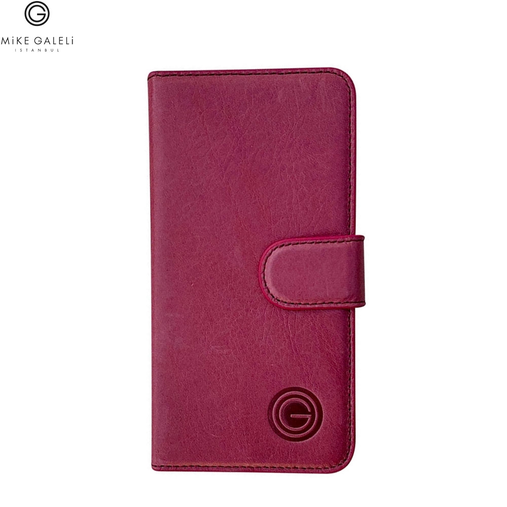 Samsung Galaxy S6 Echtleder Wallet Case Tasche Flip Cover Hand Made (G-SG6WAL-03) - Rot