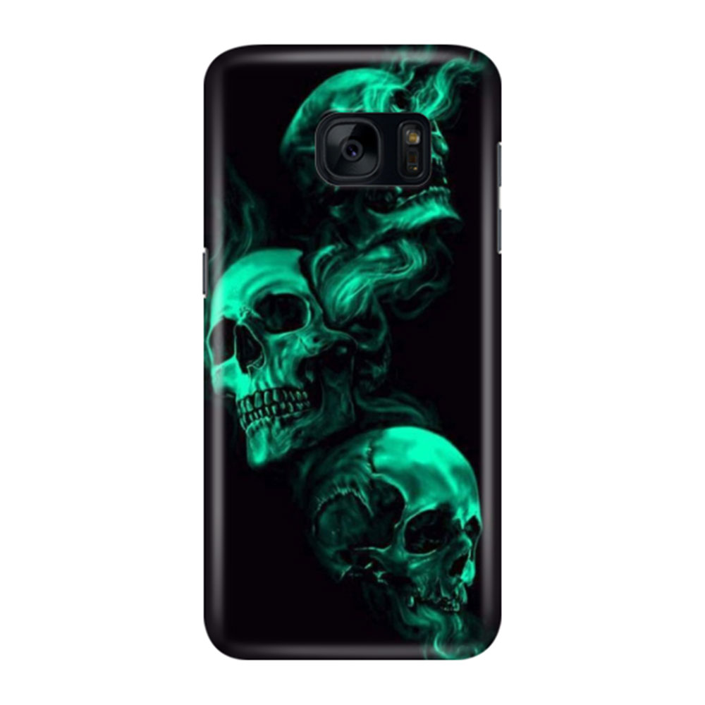 Samsung Galaxy S7 Hardcase Hülle Totenköpfe - Schwarz