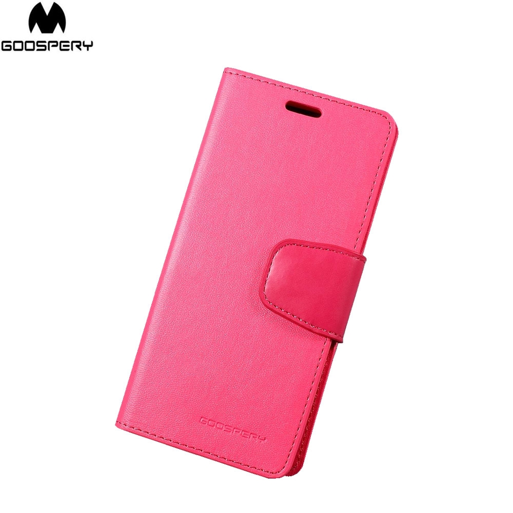 Mercury Goospery - Samsung Galaxy S8 Leder Tasche Karten Etui Sonata Diary - Pink