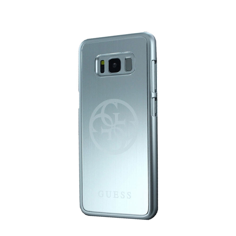 Image of Guess - Samsung Galaxy S8 Korry Series Aluminium Schutz Hülle (GUHCS8MERLSI) - Silber bei Apfelkiste.ch