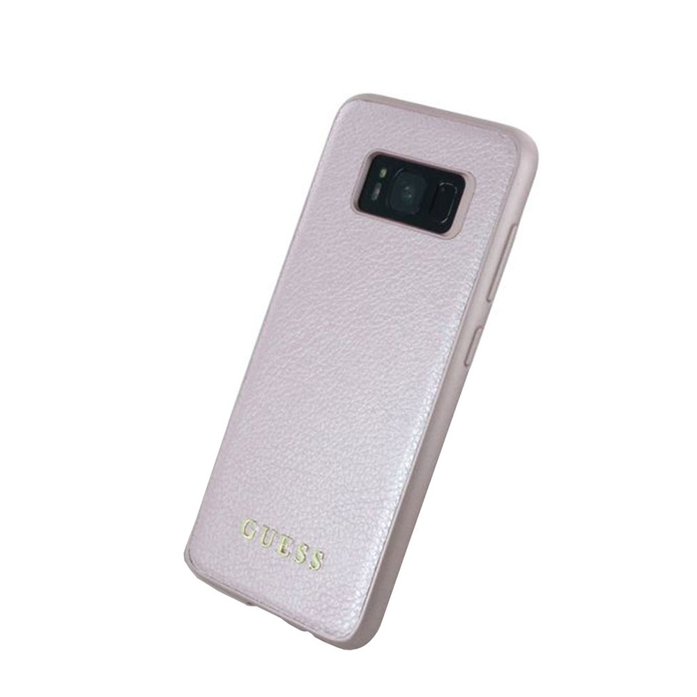 Image of Guess - Samsung Galaxy S8 Iridescent Leder Hardcase Hülle (GUHCS8IGLRG) - Roségold bei Apfelkiste.ch