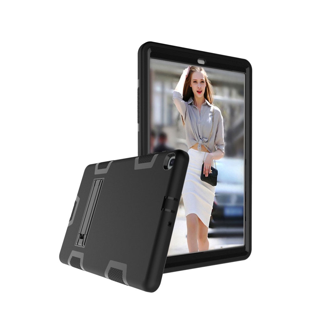 Image of Samsung Galaxy Tab A 10.1 (2019) Hybrid 3in1 Gummi Case Hülle mit Aufsteller - Schwarz bei Apfelkiste.ch