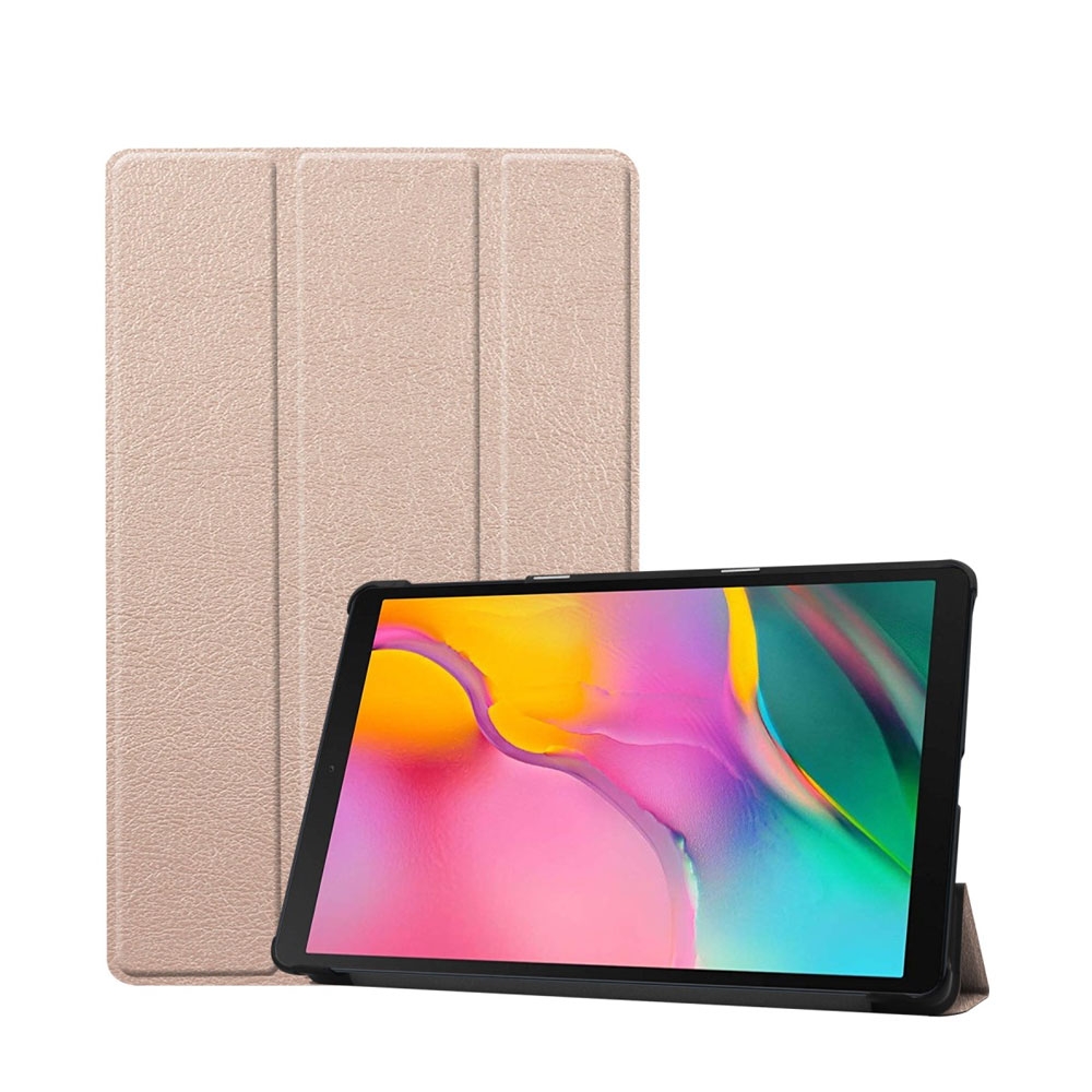 Image of Galaxy Tab A 10.1 (2019) Leder Tasche Smart Cover Hülle - Gold bei Apfelkiste.ch