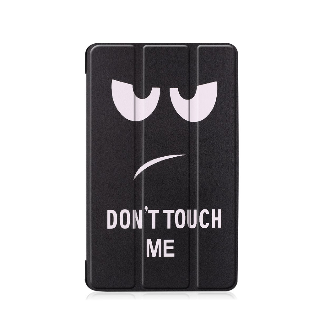 Image of Samsung Galaxy Tab A 8.0 (2019) Leder Tasche Smart Cover Don't Touch My Pad - Schwarz bei Apfelkiste.ch