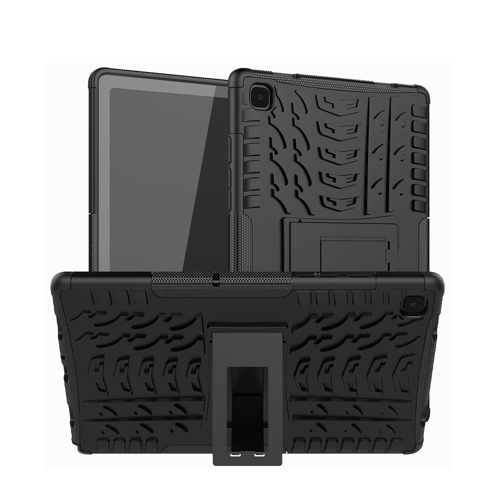 Image of Samsung Galaxy Tab A7 10.4" (2020) Hybrid Outdoor Gummi Case Hülle mit Aufsteller - Schwarz bei Apfelkiste.ch