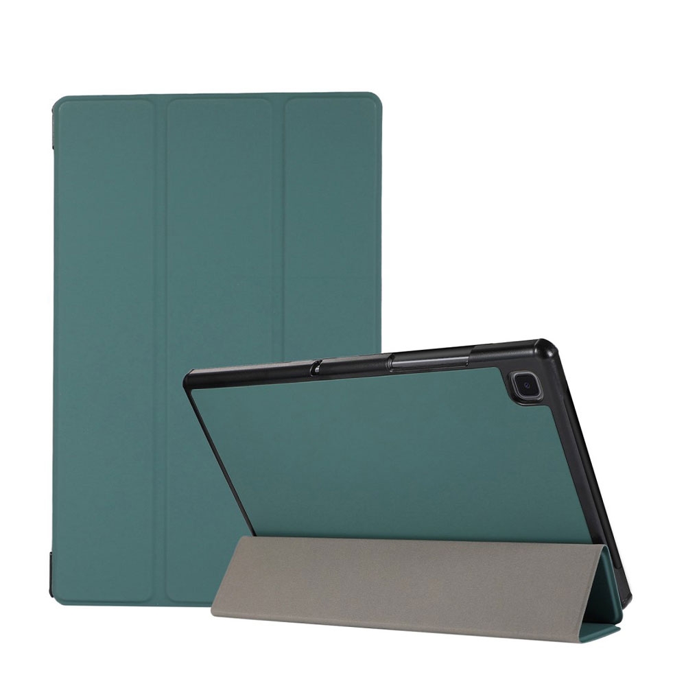 Image of Samsung Galaxy Tab A7 10.4" (2020) Flipcase Hülle Ledertasche + Aufstellfunktion - Dunkelgrün bei Apfelkiste.ch