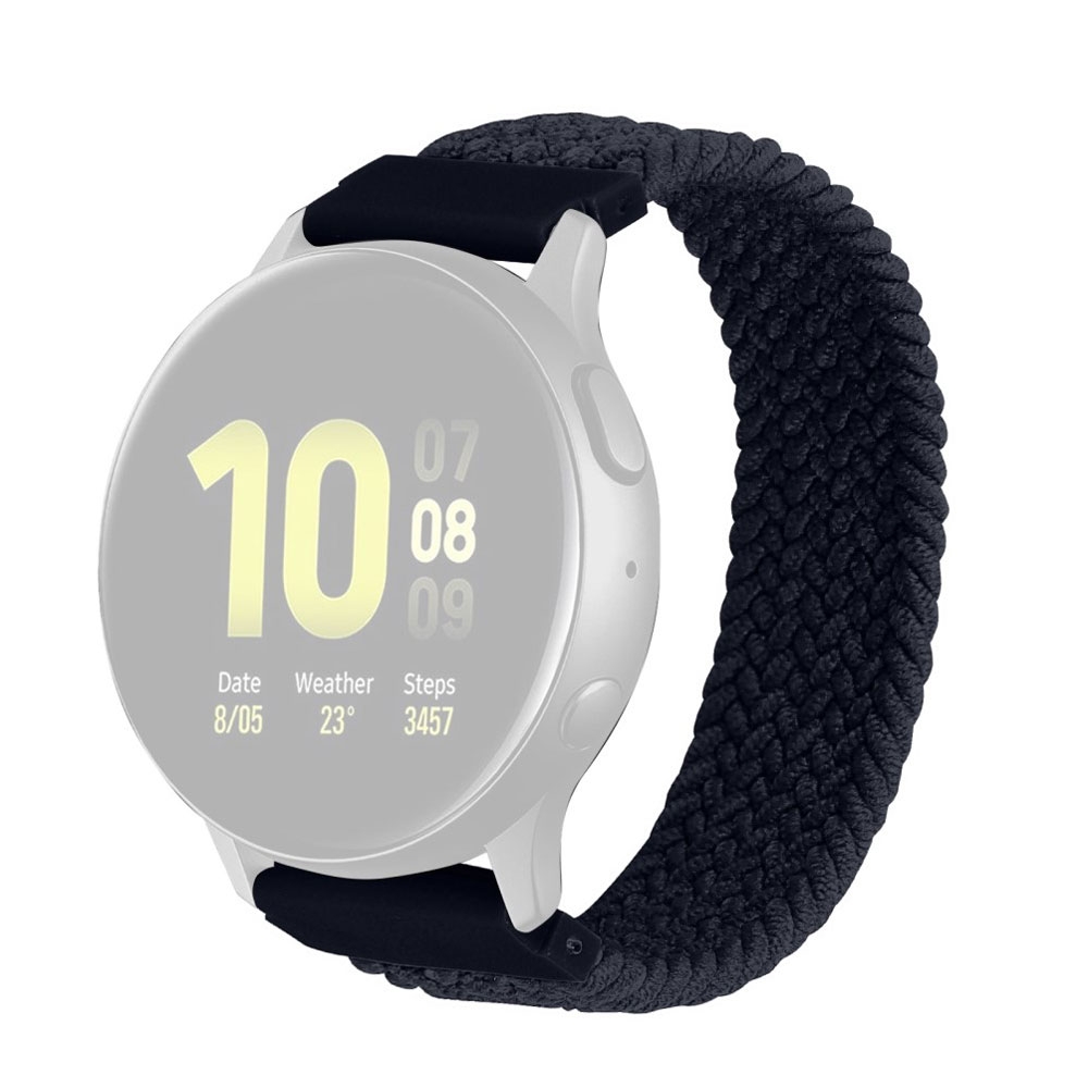 Image of Samsung Galaxy Watch 3 (41mm) Elastisches Geflochtenes Nylon Gummi Armband (Gelenkumfang 187 - 218mm) - Schwarz bei Apfelkiste.ch