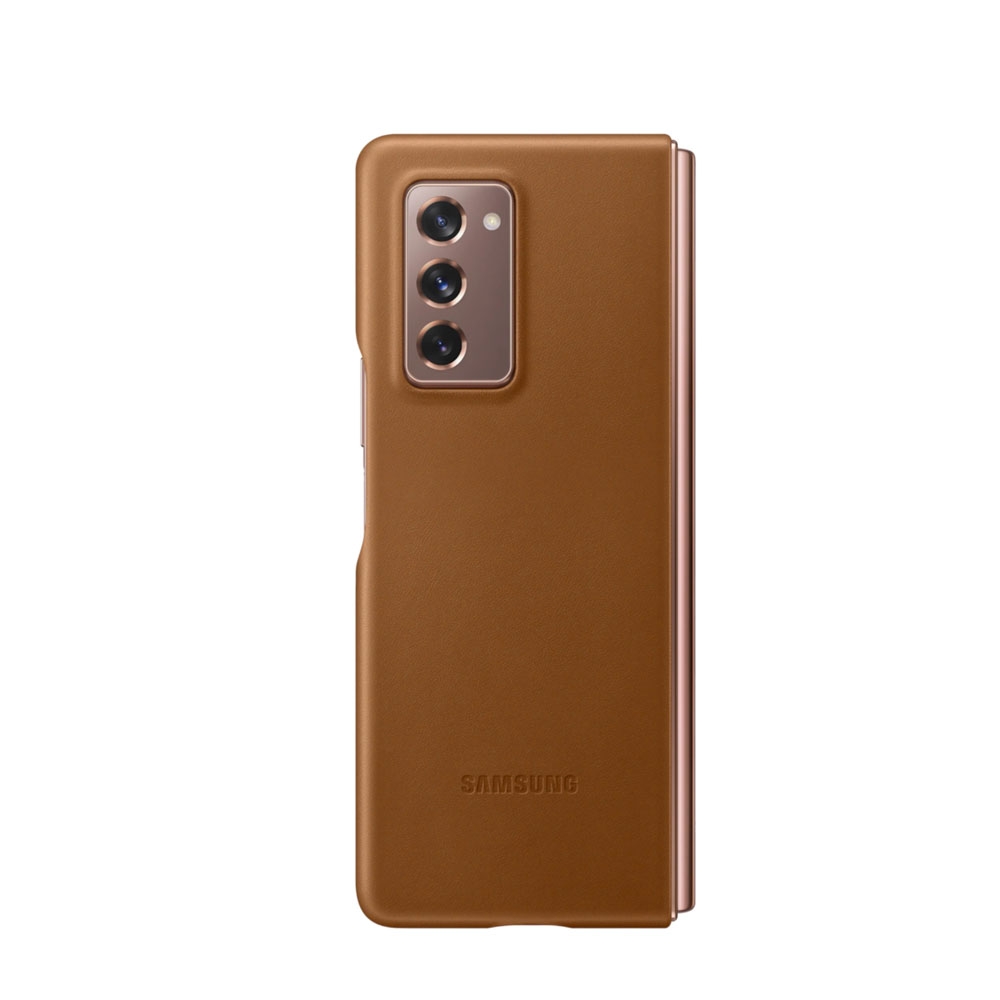 Image of Samsung - Galaxy Z Fold2 / Z Fold2 5G Echtleder Cover Hardcase Hülle (EF-VF916LAEGEU) - Braun bei Apfelkiste.ch