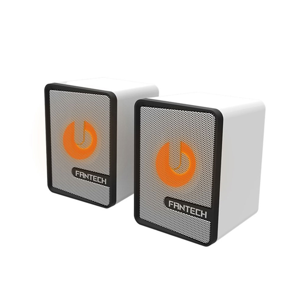 Image of Gaming Lautsprecher Speaker USB / 3.5mm AUX Anschluss RGB Farben - Weiss bei Apfelkiste.ch