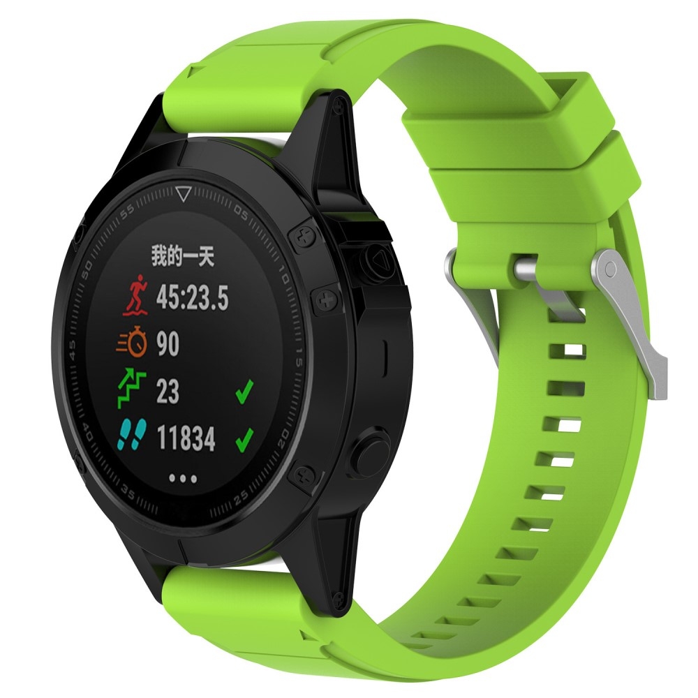 Garmin Fenix 6X / 6X Pro / 5X / Fenix 3 HR / Quatix 3 / D2 QuickFit Ersatz Silikon Sport Armband - Grün