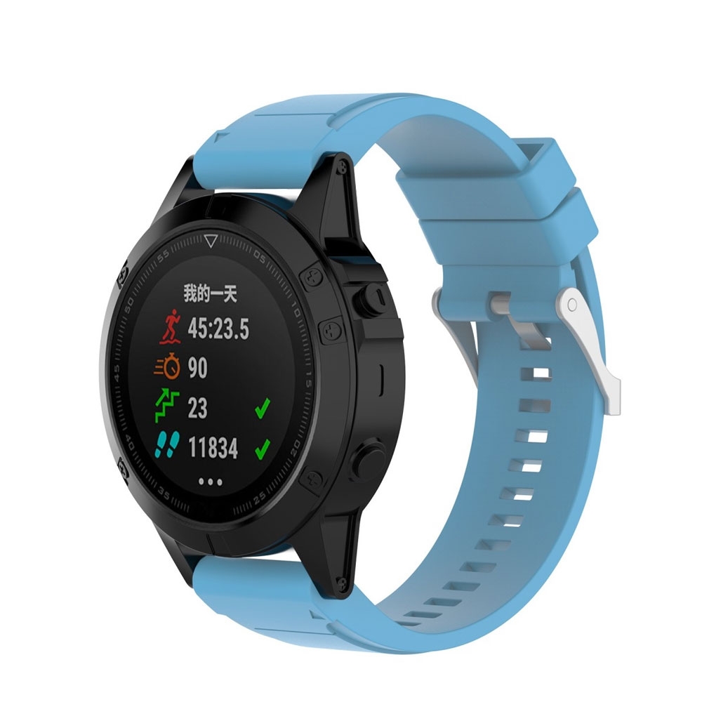 Garmin Fenix 6X / 6X Pro / 5X / Fenix 3 HR / Quatix 3 / D2 QuickFit Ersatz Silikon Sport Armband - Blau