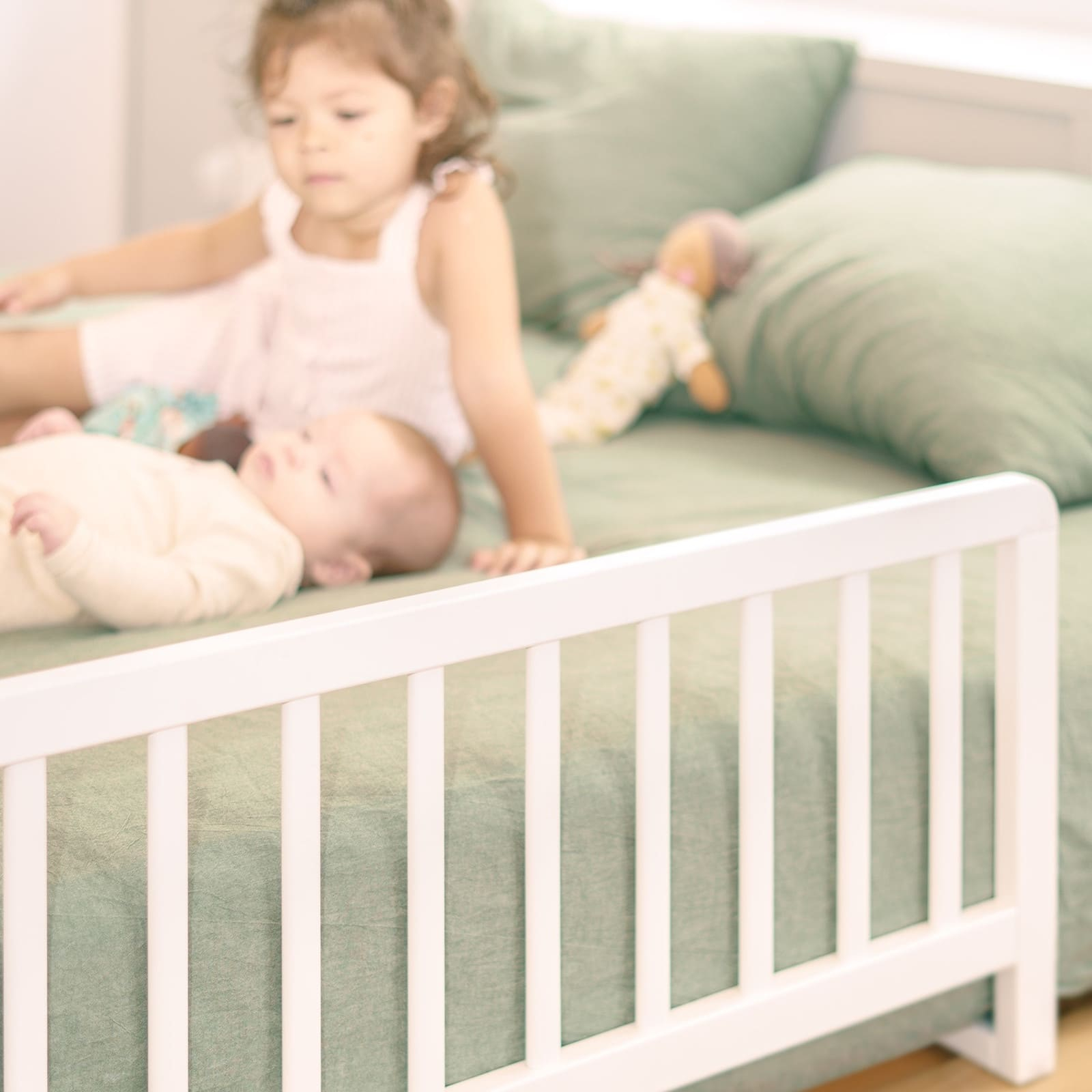 Barrière De Lit Bébé Réglable 72-100 Cm - Maille Respirante, Verrouillage Enfant, Installation Sans Outils - Protection Anti-Chute