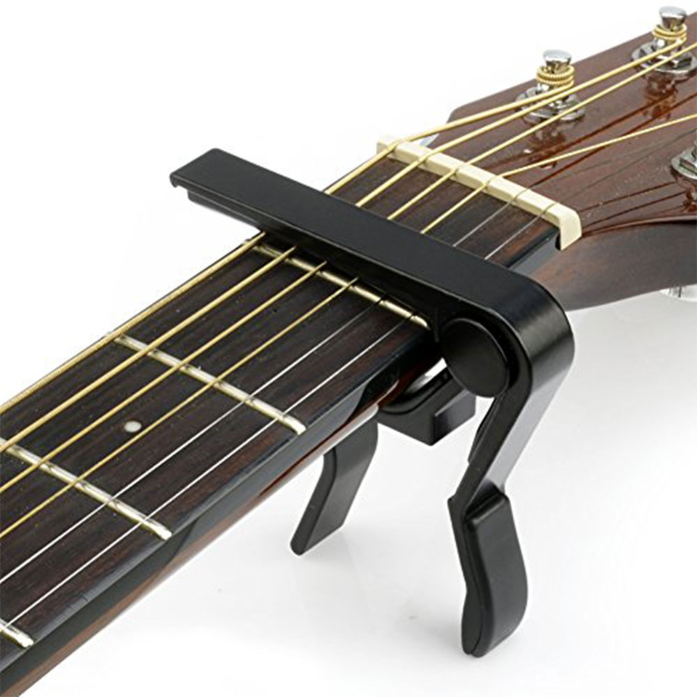 Image of Gitarren Kapodaster Aluminium Kapo für Akustik Gitarren - Schwarz bei Apfelkiste.ch