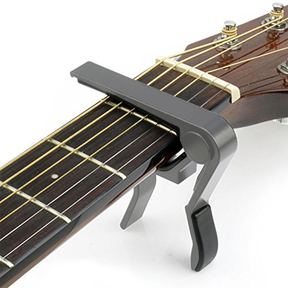 Image of Gitarren Kapodaster Aluminium Kapo für Akustik Gitarren - Silber bei Apfelkiste.ch