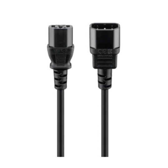 Image of Goobay - (1.5m) Netzkabel Ladekabel Kaltgerätestecker Verlängerungs Adapter Kabel - Schwarz bei Apfelkiste.ch