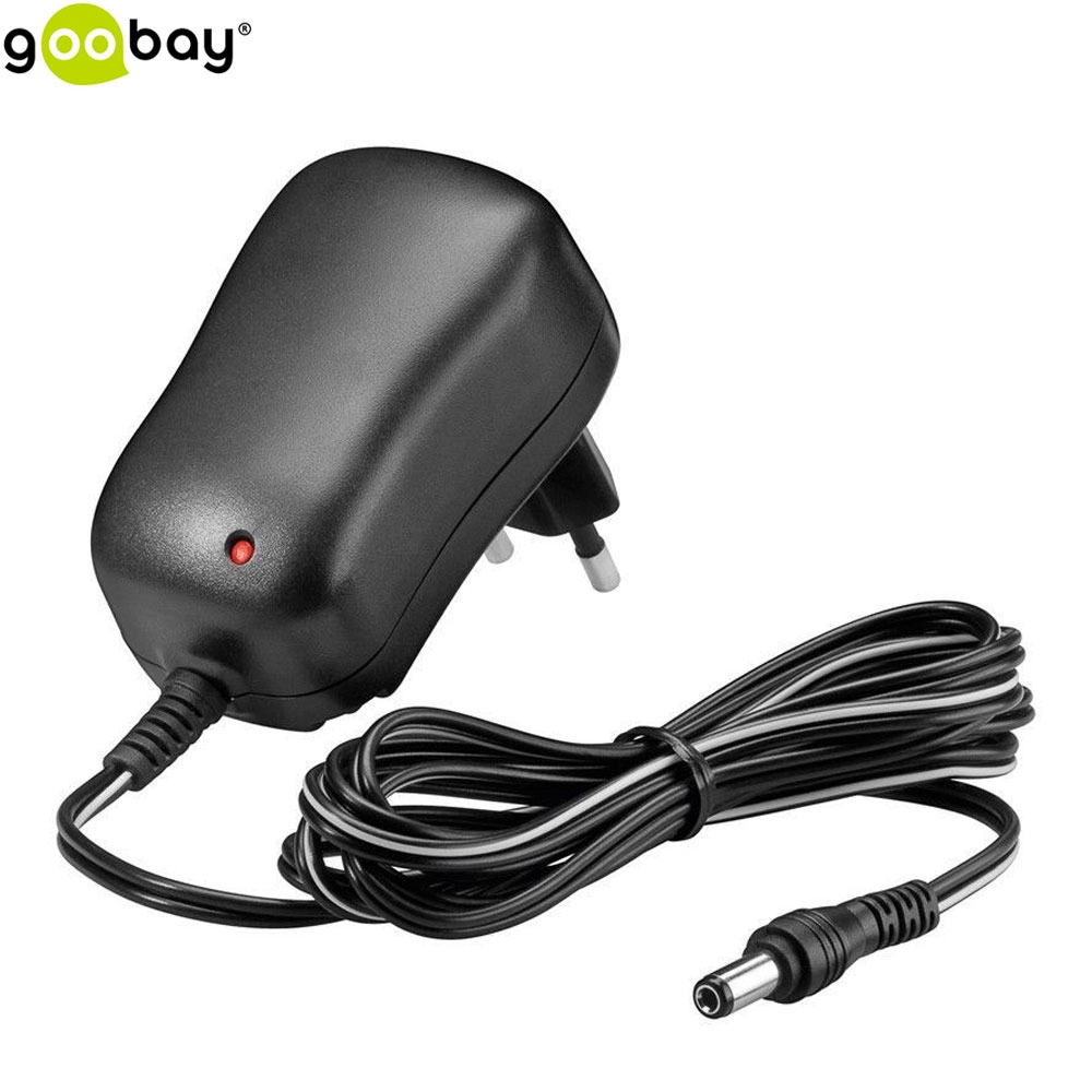 12W / 1A Netzteil AC/DC 5.5 x 2.1mm Hohlstecker - Schwarz