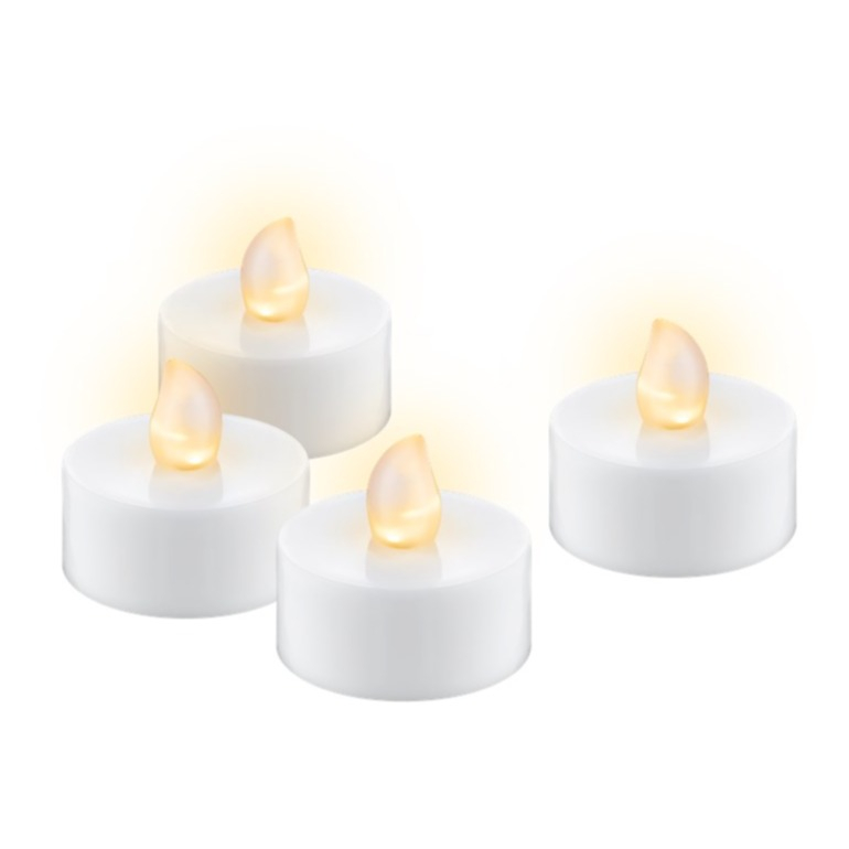 Goobay LED Kerzen Teelichter Set) (4er Flackernde