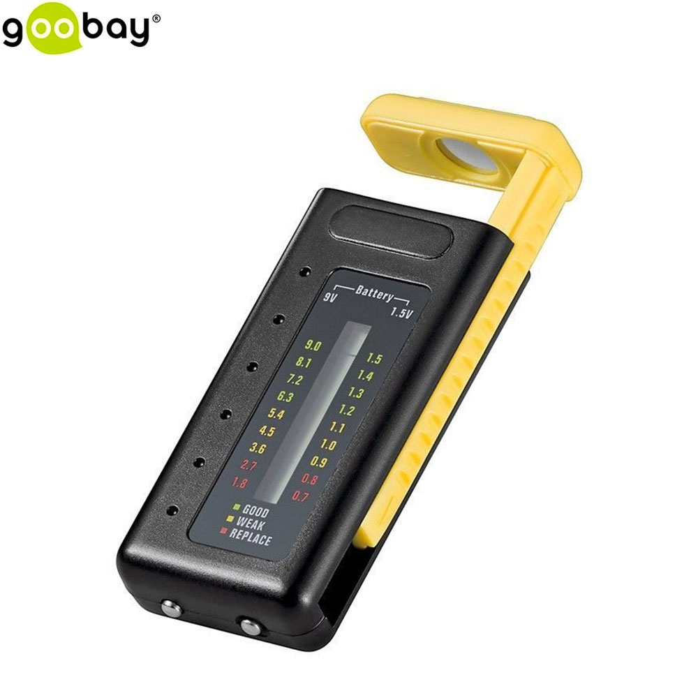 Universal LDC Batterie Tester Prüfer für Typ AAA / AA / 9V / C / D / N (Lady) / Knopfzellen - Schwarz