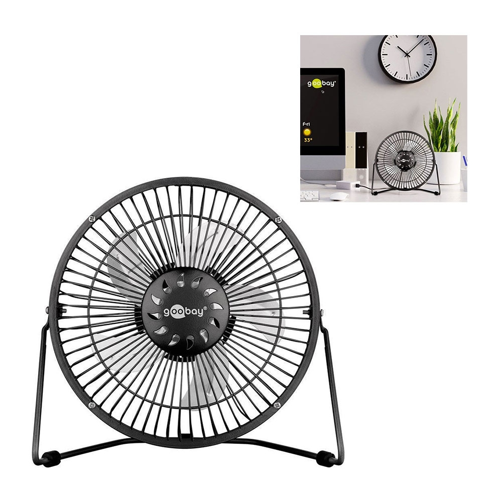 Image of Goobay - XXL 8 Zoll Desktop USB Ventilator Lüfter für den Schreibtisch - Schwarz bei Apfelkiste.ch