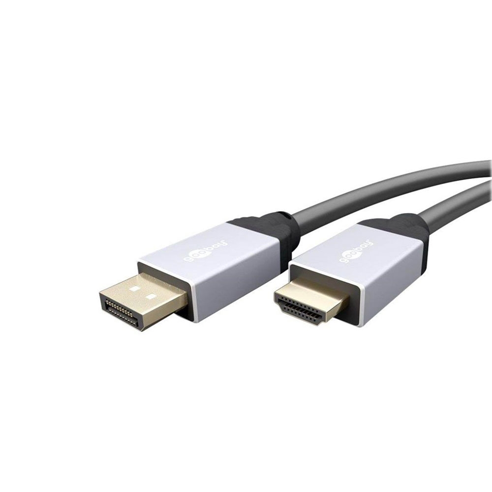Image of Goobay - (1m) Highspeed 3D / 4K DisplayPort DP auf HDMI Verbindungskabel (71460) - Schwarz bei Apfelkiste.ch