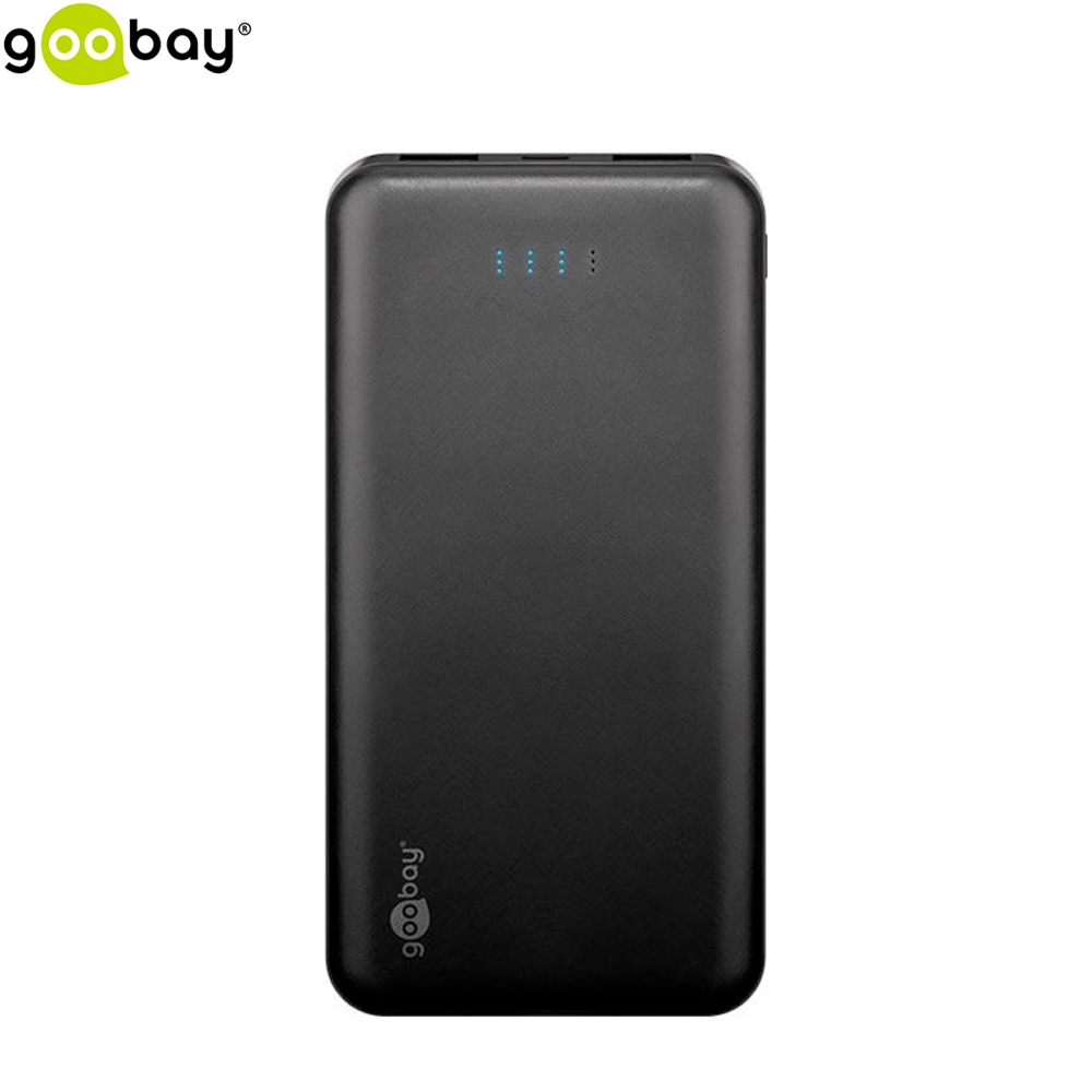 10000mAh Slimline 10.0 Dual USB Power Bank Fast Charge Ladegerät (2.1A) - Schwarz