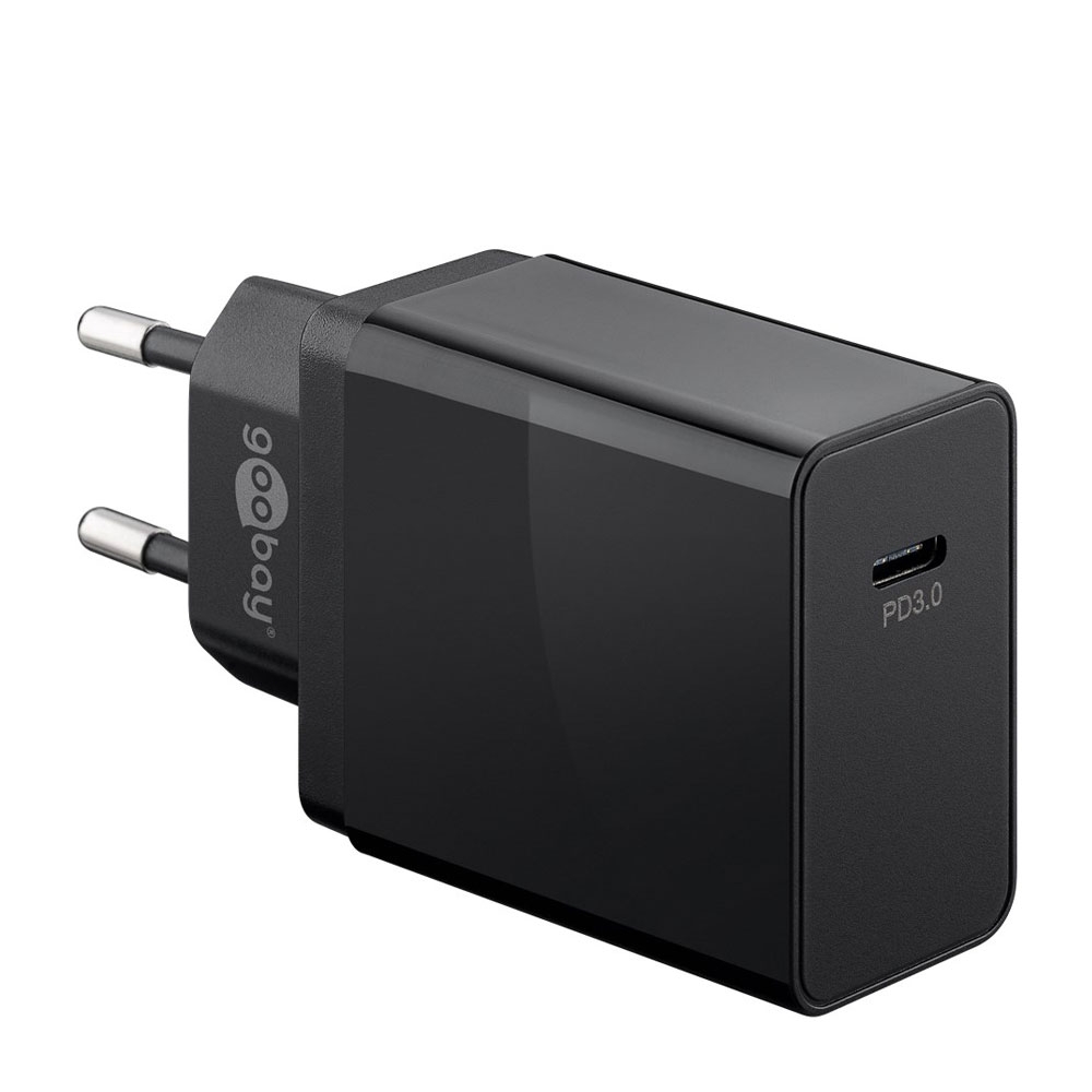Image of Goobay - (18W) PD USB C Fast Charge Ladegerät Power Delivery - Schwarz bei Apfelkiste.ch