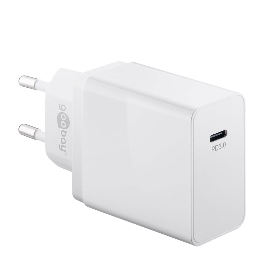 Image of Goobay - (18W) PD USB C Fast Charge Ladegerät Power Delivery - Weiss bei Apfelkiste.ch