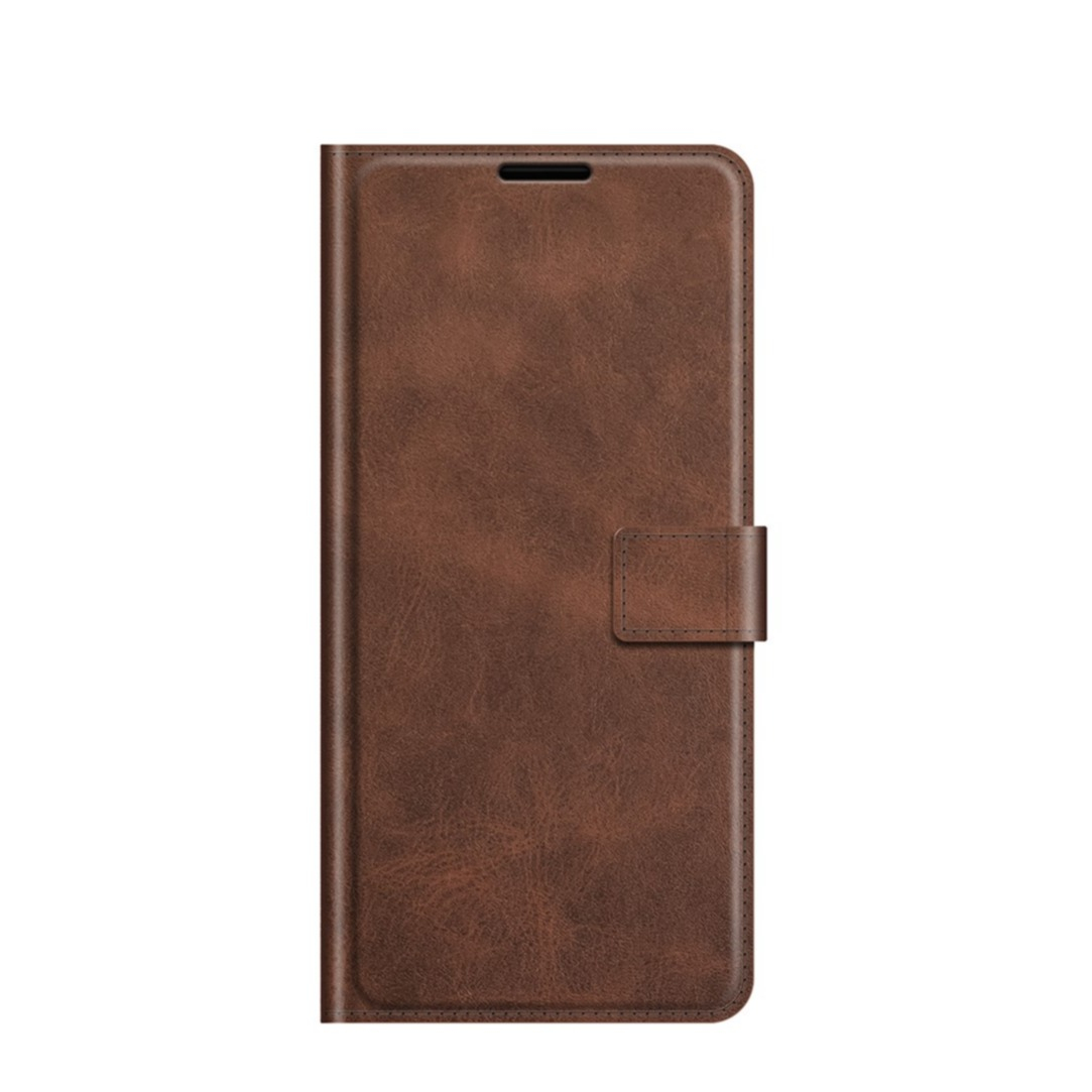 Image of Google Pixel 6 Vintage Leder Tasche Flip Cover Fashion Design - Braun bei Apfelkiste.ch