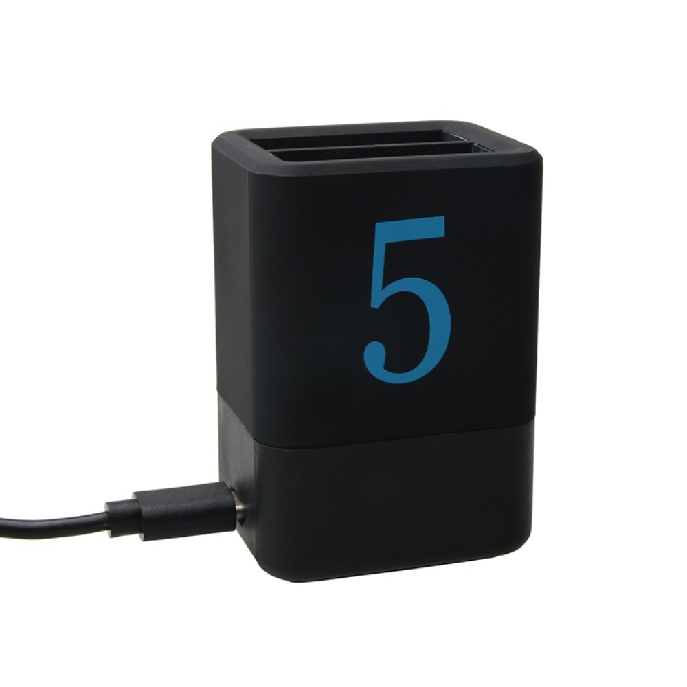 Image of GoPro Hero 8 Black / 7 Black / 6 Black / Hero 5 Dual USB C Akku Ladegerät (2A) bei Apfelkiste.ch