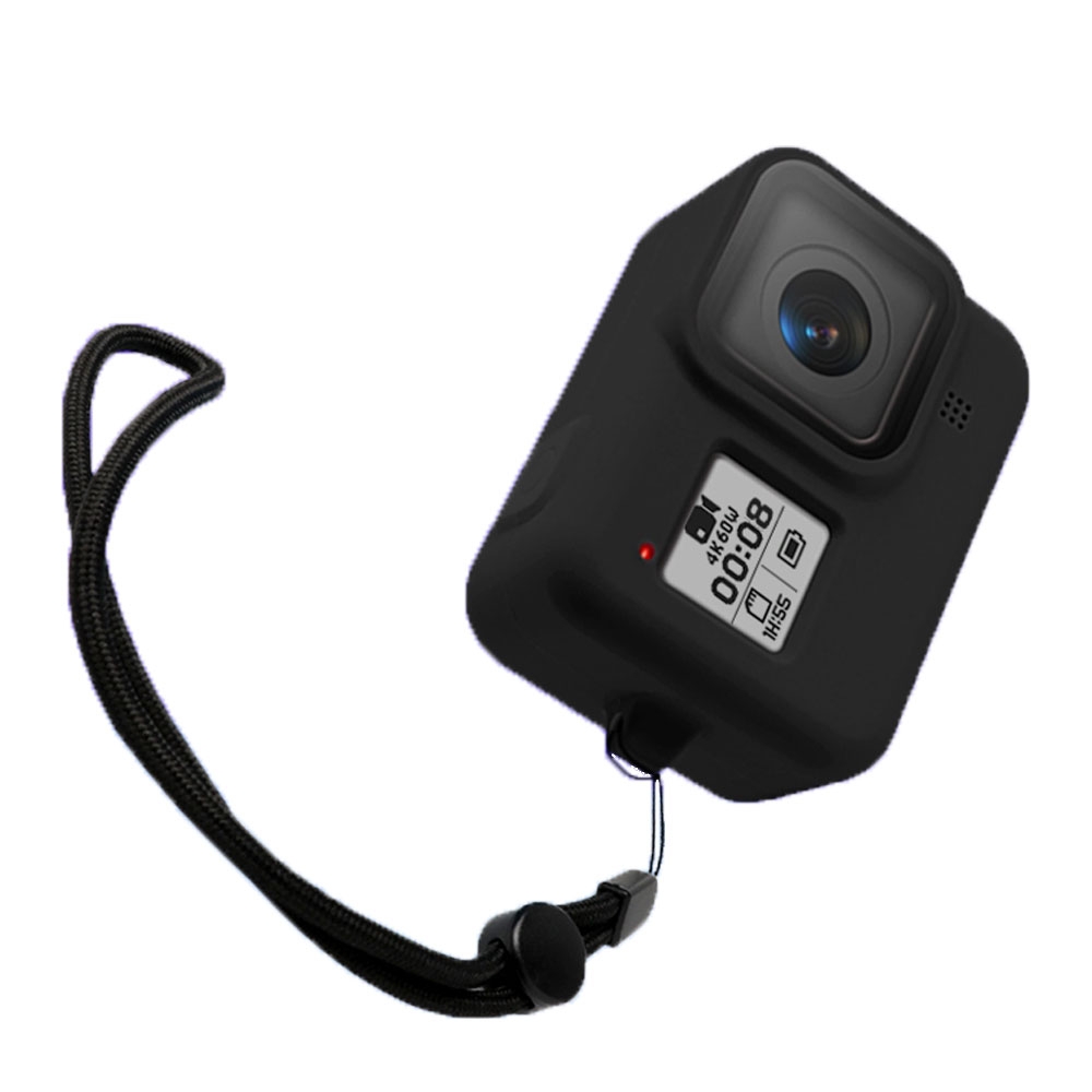 Für GoPro Hero 8 Silikon Soft Case Schutz DirtProof Schutzhülle Mit Tragegurt 