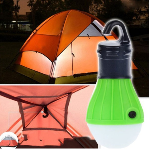 Image of (2er Set) LED Hängelampe Camping Retro Glühbirne 800 Lumen (Batteriebetrieben) - Grün bei Apfelkiste.ch