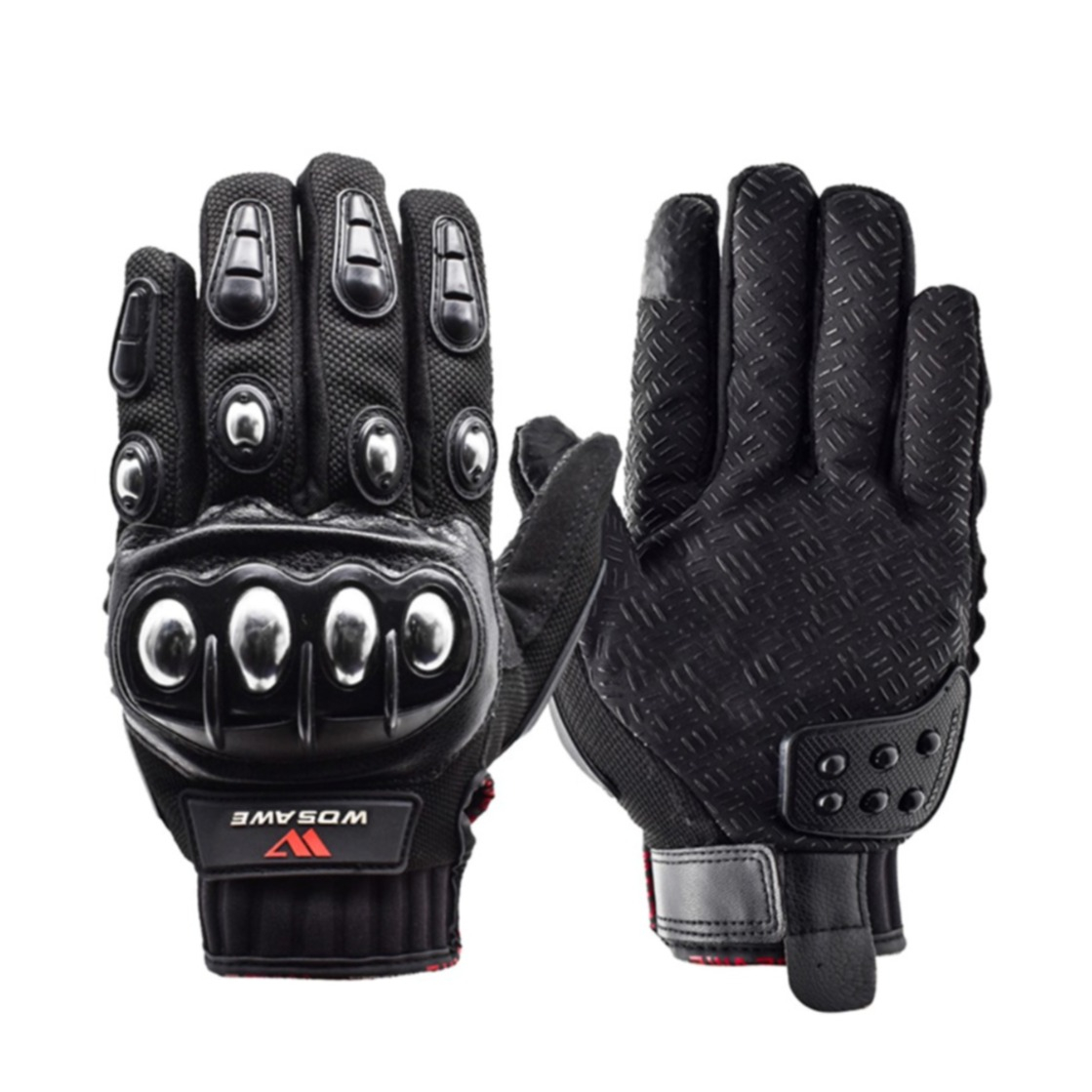 Image of (Gr. M) Motorrad Touchscreen Handschuhe Motocross Knöchel Schutz - Schwarz bei Apfelkiste.ch