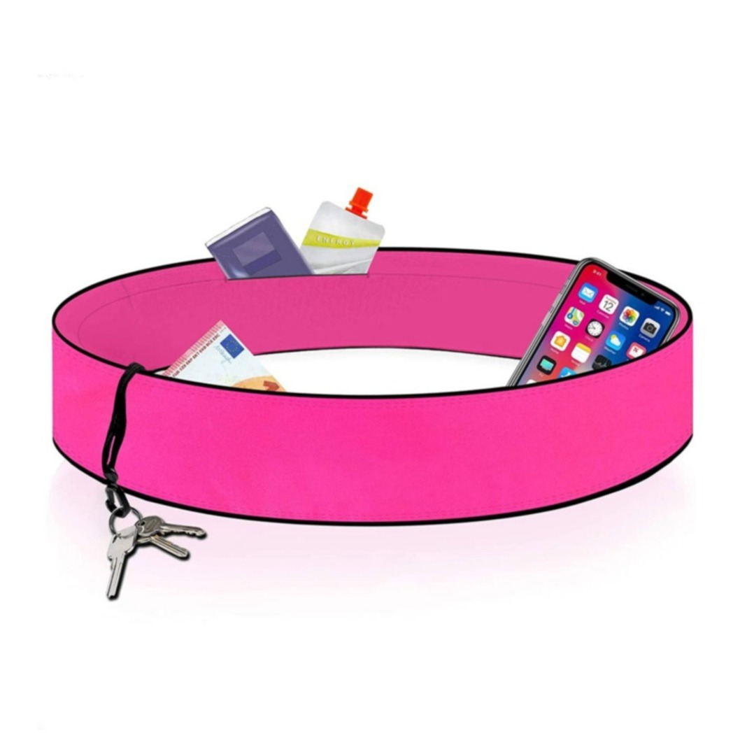 Image of (Gr. S) Ø33cm Jogging Bauchtasche Laufgürtel Taillen Sport Fitness Gürtel - Pink bei Apfelkiste.ch