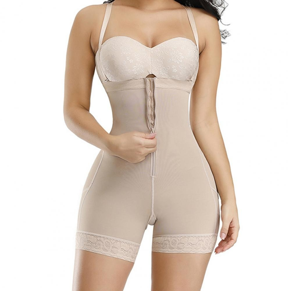 Image of (Gr. S) Damen Body Former Shapewear Bauchweg Unterwäsche Hohe Korsett Taille + Träger - Nude bei Apfelkiste.ch