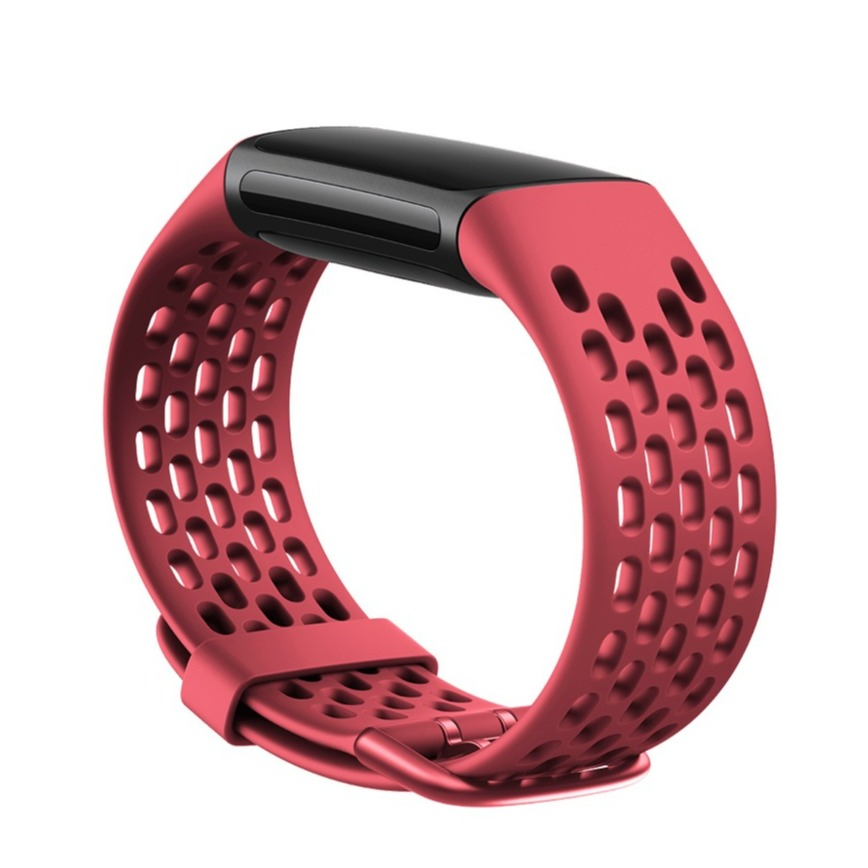Image of (Gr. XS) Fitbit Charge 5 Gummi Armband (Gelenkumfang 141 - 231mm) - Rot bei Apfelkiste.ch