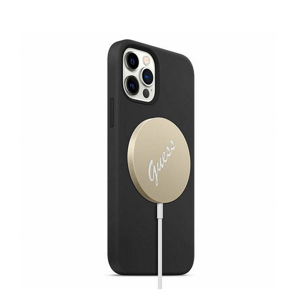 Image of Guess - (93cm) 15W MagSafe USB C Ladegerät Magnetischer Qi-Wireless Charger (GUCBMSVSLG) - Gold bei Apfelkiste.ch