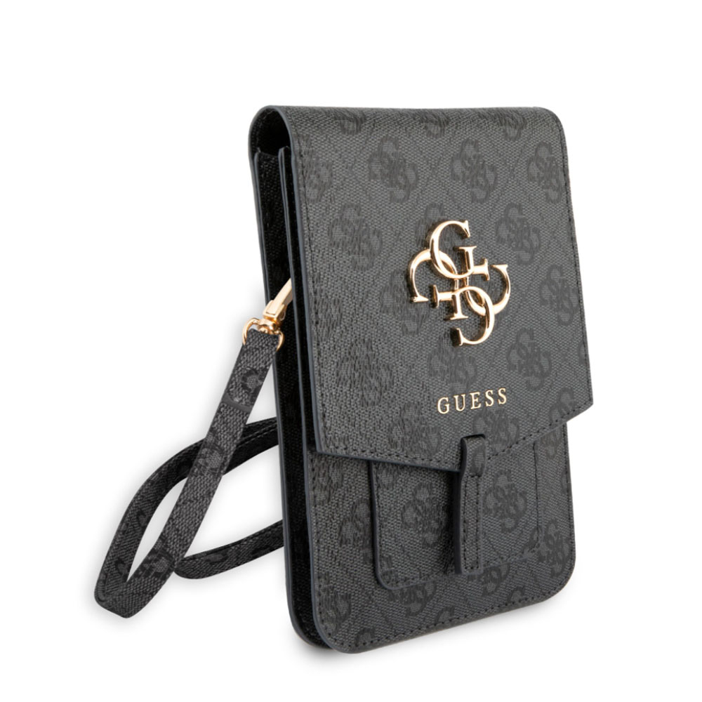 Image of Guess - 4G Wallet Bag Universal Handy Umhänge Tasche Metall Logo (GUWBG4GFGR) - Grau bei Apfelkiste.ch
