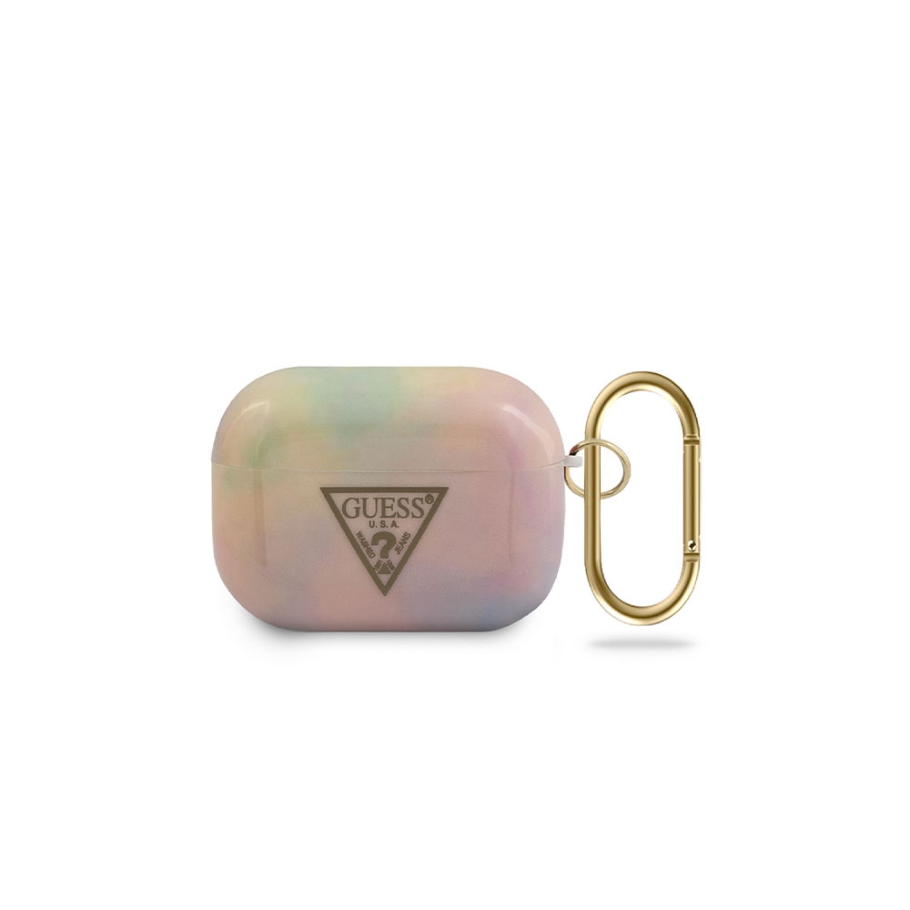 Image of Guess - AirPods Pro Schutzhülle Tie & Dye + Karabinerhaken (GUACAPTPUMCGG01) - Rosa bei Apfelkiste.ch