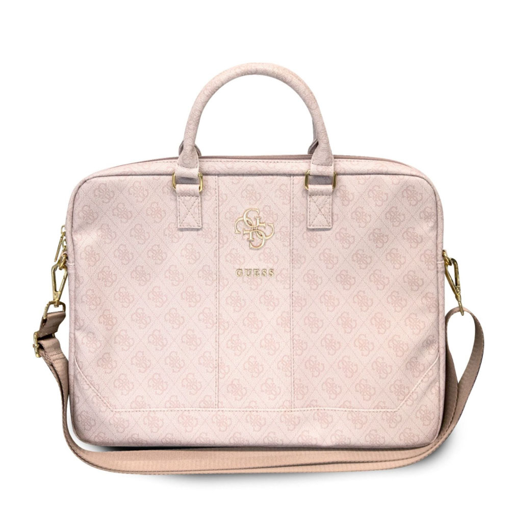 Image of Guess - Torba 4G Uptown 13" bis 15" Notebooktasche Schutzhülle MacBook / Laptop + Schulterriemen (GUCB15G4GFPI) - Rosa bei Apfelkiste.ch