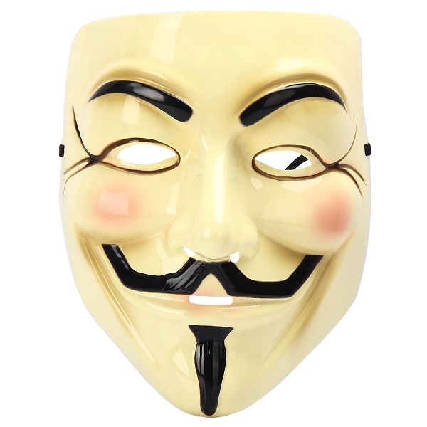 travl hård offentliggøre Guy Fawkes - Vendetta Maske Halbmaske aus Kunststoff - Beige