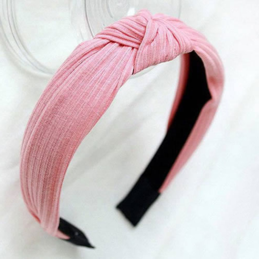 Image of Damen Haarreifen Stirnband Knoten Baumwolle - Rosa bei Apfelkiste.ch