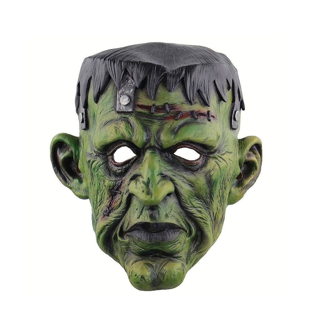 Halloween Maske Gesichtsmaske aus Latex Monster - Grün
