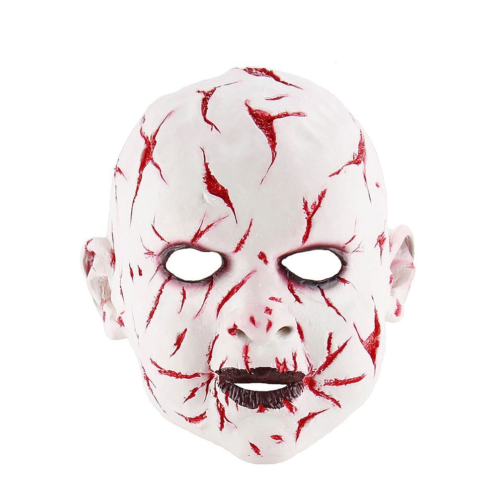 Halloween Maske Gesichtsmaske aus Latex Monster mit Narben - Rosa / Pink