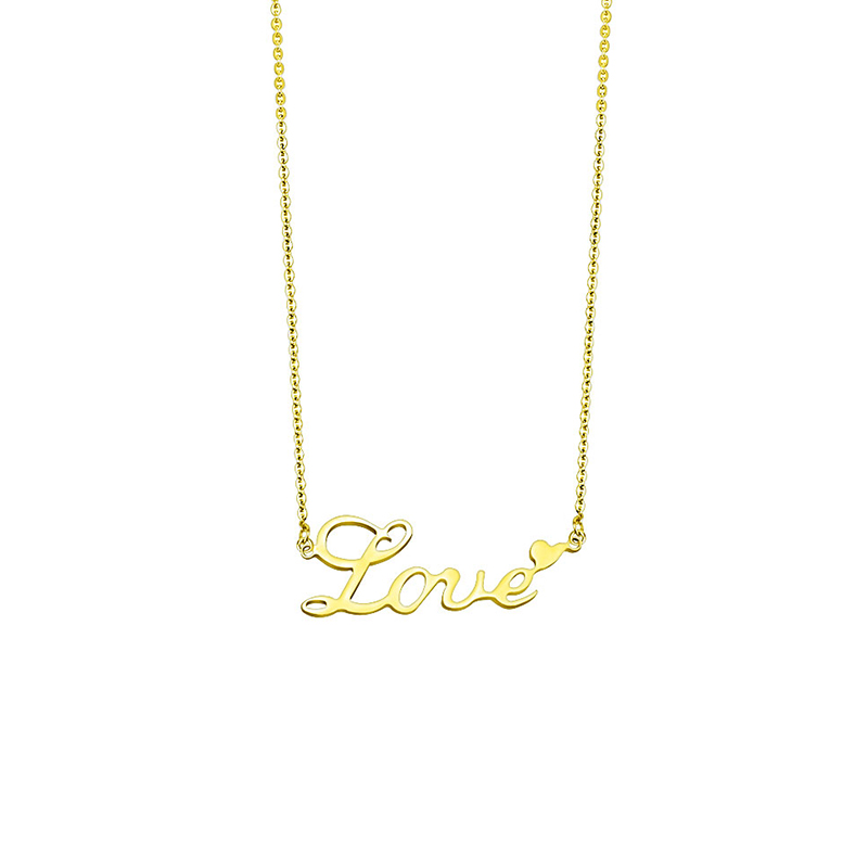 Image of Edelstahl Damen Halskette Love - Gold bei Apfelkiste.ch