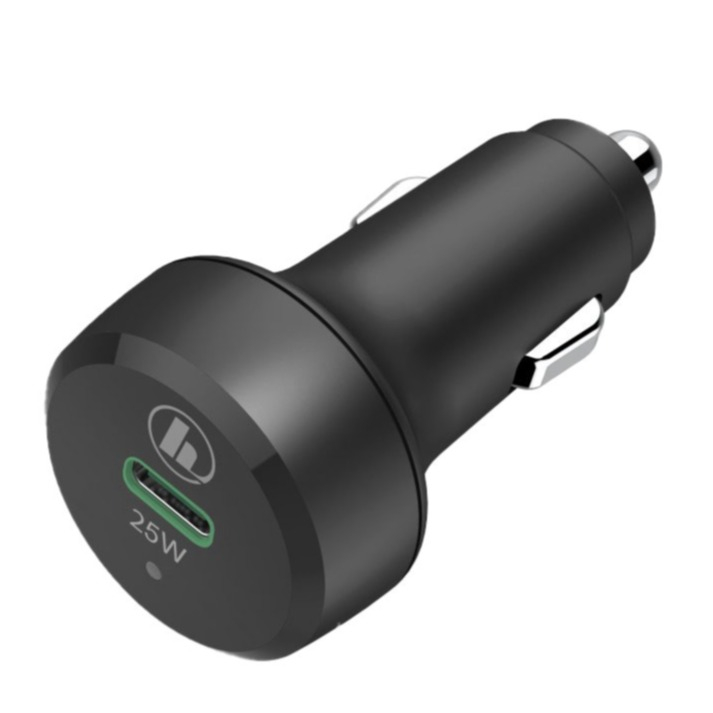 Image of Hama - (25W) Turbo Fast USB C KFZ Auto Ladegerät Power Delivery + Quick Charge 3.0 (00210576) - Schwarz bei Apfelkiste.ch
