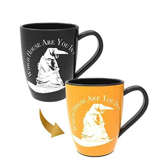 Image of Harry Potter - Keramik Zauber Tasse Sprechender Hut House Reveal Mug - Hufflepuff bei Apfelkiste.ch