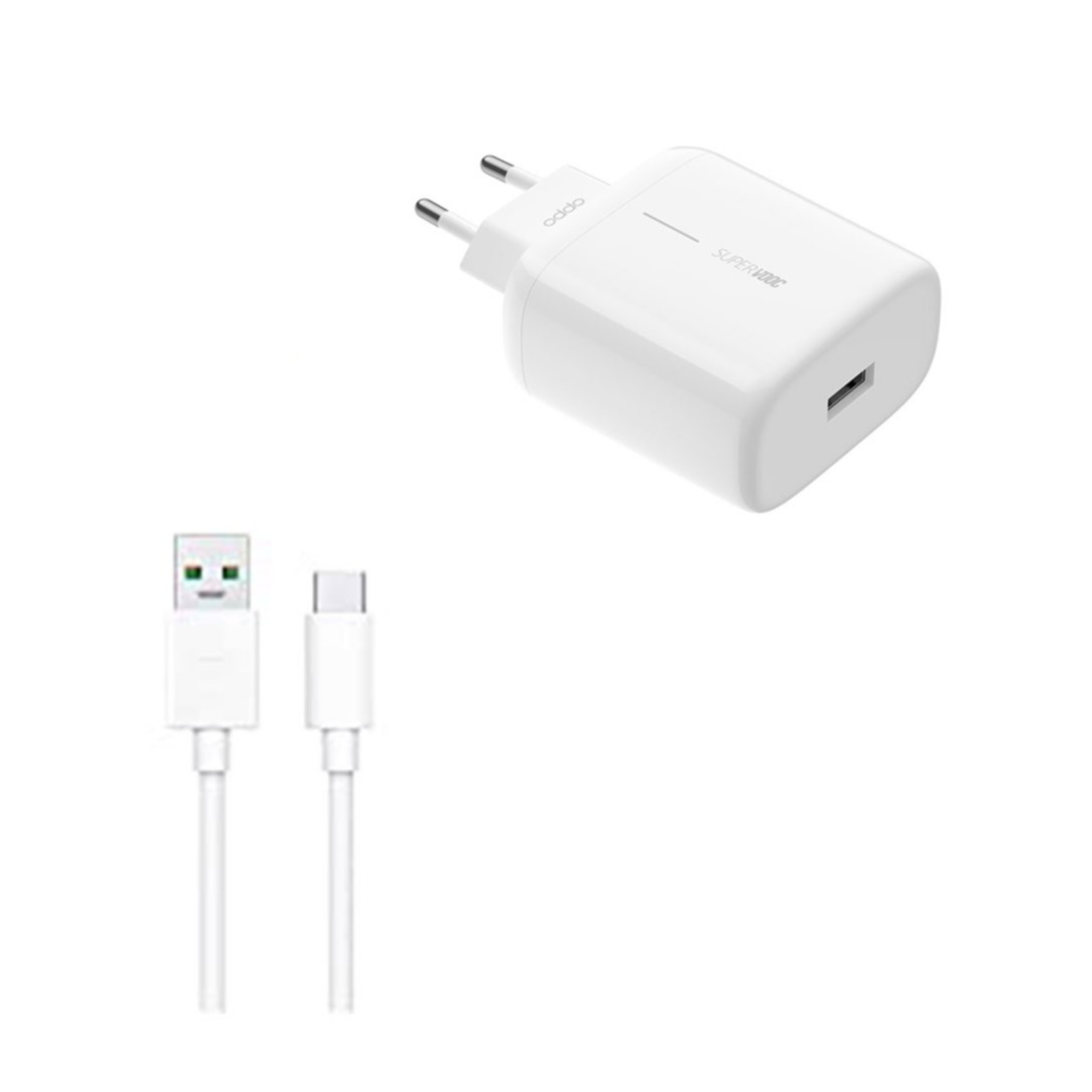 Image of Oppo - (65W) USB Schnellladegerät + (1m) USB C Ladekabel VCA7JAEH + DL129 (Bulk) - Weiss bei Apfelkiste.ch